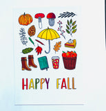 Fall Vibes Card Adult Coloring Printable Card
