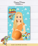Boy Story Baby Shower Favor Cards - PRINTABLE TEMPLATE