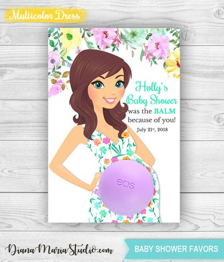 Floral Baby Shower Favors Eos Balm Holder Floral Baby Shower - PRINTABLE CARD