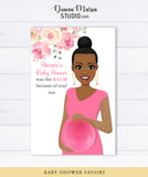 African American Baby Shower Favors Eos Balm Holder - Printable PDF favor card template