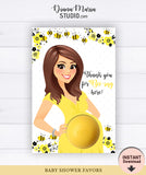 Bee Baby Shower Favor Cards Bee Mom-to-be Eos Favors - INSTANT DOWNLOAD