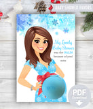 Winter Wonderland Favor Card - EOS Baby Shower Favors - Printable Eos Balm Holders - Baby It's cold outside Baby Shower -INSTANT DOWNLOAD