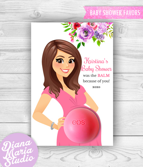 Eos Baby Shower Favors Mom-to-be Balm Holder- PRINTABLE CARD