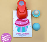 Cupcake Birthday Favor Cards Eos Lip Balm Holder - INSTANT DOWNLOAD