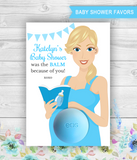 Eos Balm Holder Baby Shower Favors Pregnant Mom-to-be with book and baby bottle - PRINTABLE PDF