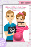 Couples Baby Shower Favor Card for eos lip balm Parents-to-be Selfie - Printable PDF