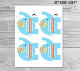 Elephant Baby Shower Book Insert - Girl Baby Shower Boy Baby Shower Book Request - Bring a book instead of card - INSTANT DOWNLOAD