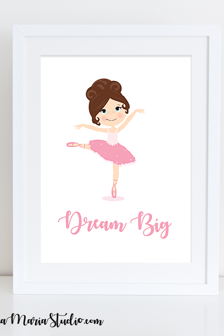 Printable Ballerina Wall Art Girls Room Decor Ballerina Girl