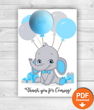 Elephant Girl Baby Shower Favors -Eos Balm Holder - INSTANT DOWNLOAD