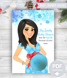 Winter Wonderland Favor Card - EOS Baby Shower Favors - Printable Eos Balm Holders - Baby It's cold outside Baby Shower -INSTANT DOWNLOAD