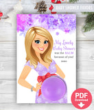 Winter Wonderland Baby Shower Favors Eos Balm Holder for Passion Fruit Balm - INSTANT DOWNLOAD