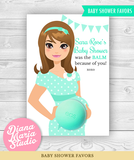 Baby Shower Favor Cards for Eos Lip Balm Favors Mom-to-be illustration - PRINTABLE CARD