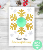 Snowflake EOS balm holder Baby Shower Favors with EOS lip balm - Snowflake favors - INSTANT DOWNLOAD