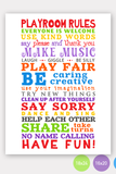 PlayRoom Rules for Home, Daycare and Kindergarten - Size 18x24 - INSTANT DOWNLOAD
