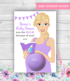Eos Balm Holder Baby Shower Favors Pregnant Mom-to-be with book and baby bottle - PRINTABLE PDF