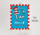 Personalized Dr. Seuss 1st Birthday Party Invitation Printable PDF
