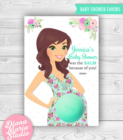 Floral Baby Shower Favors Eos Balm Holder - PRINTABLE PDF