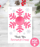 Snowflake EOS balm holder Baby Shower Favors with EOS lip balm - Snowflake favors - INSTANT DOWNLOAD
