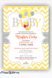 Winnie the Pooh Baby Shower Invitations Gender Neutral Boy Winnie Invitation