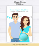 Co-ed Baby Shower Favors Eos Balm Holder Card - Couple Gender Reveal Baby Shower