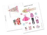 Christmas Card Barbie Winter Fashion with Clothes , Shoes and Accessories