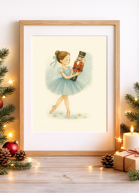 Ballet Magic – Ballerina With Nutcracker Print Christmas Collection Instant Download