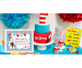 Dr Seuss Welcome Sign Personalized Birthday Sign Dr Seuss party decorations