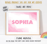 Baby Name Meaning Printable Wall Art