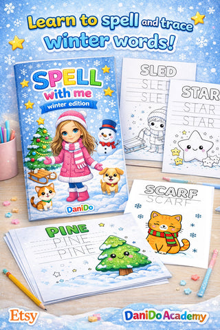 Spell with me Workbook | Winter Edition | Printable Spelling Workbook