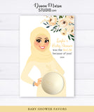 Arabic Baby Shower Favors Muslim Mom-to-be with hijab Traditional Baby Shower Mobarakeh