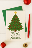 Watercolor Christmas Tree Wall Art | ’Tis the Season Quote Print