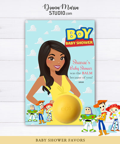 Toy Story Boy Baby Shower Favor Cards African American Pregnant Mom - PRINTABLE TEMPLATE