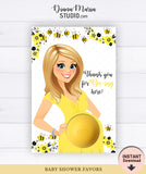 Bee Baby Shower Favor Cards Bee Mom-to-be Eos Favors - INSTANT DOWNLOAD