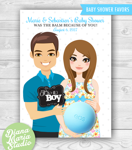 Eos Balm Holder Favors for Couple Baby Shower - Printable PDF
