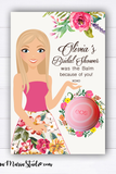 Bridal Shower Favors EOS lip balm - Floral Bachelorette Favors - DIY Bridesmaid gifts