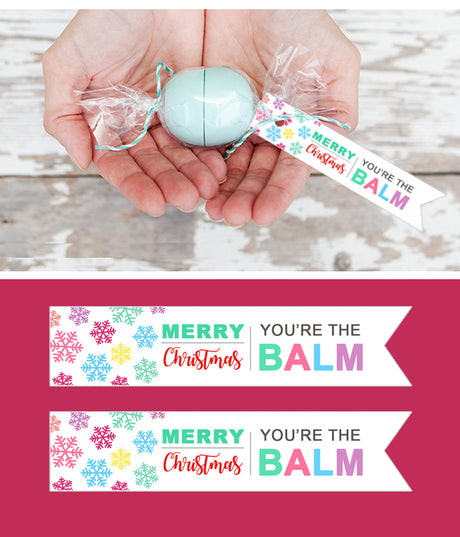 DIY Christmas Gifts - Printable Tags for Eos lip balm Candies