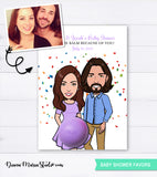 Favors for Couple Baby Shower Photo to Drawing Couple Custom Portrait