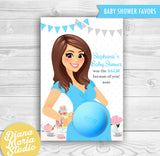 Eos Baby Shower Favors Tea Party Eos Balm Holder- PRINTABLE CARD