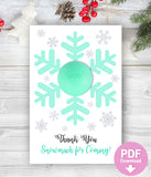 Snowflake EOS balm holder Baby Shower Favors with EOS lip balm - Snowflake favors - INSTANT DOWNLOAD