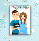 Gender Reveal Card It's a Boy Gender Reveal Party - Pregnancy Announcement- INSTANT DOWNLOAD