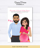 Indian Couple Baby Shower Favors Eos Balm Holder Card - Godh bharai - PRINTABLE