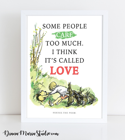 Milne Nursery Quote Winnie the Pooh Love Quote Shepherd illustration PDF Download