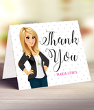 DIY Thank You Cards Personalized Stationery Custom Illustration - Printable Card