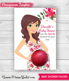 Floral Baby Shower Favors Eos Balm Holder Floral Baby Shower - PRINTABLE CARD