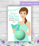 Eos Balm Holder Baby Shower Favors Pregnant Mom-to-be with book and baby bottle - PRINTABLE PDF