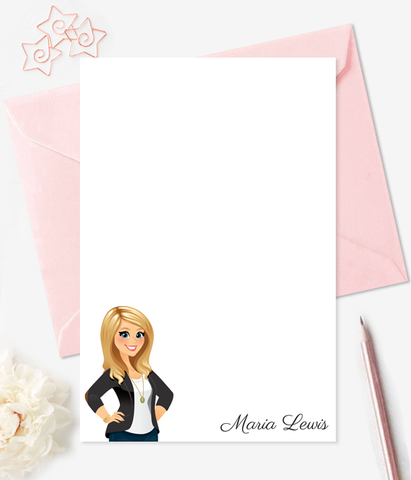 DIY Note Cards Personalized Stationery Custom Illustration - Printable Note Card