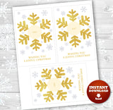 Snowflake Balm Holder - DIY Christmas Gift Stocking fillers - Printable template- INSTANT DOWNLOAD