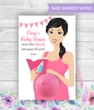 Eos Balm Holder Baby Shower Favors Pregnant Mom-to-be with book and baby bottle - PRINTABLE PDF