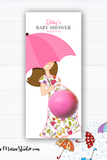 Umbrella Favors Eos balm holder - Umbrella Baby shower favors - Printable PDF