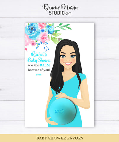 Eos Balm Holder Baby Shower Favors Floral Baby Shower - PRINTABLE CARD